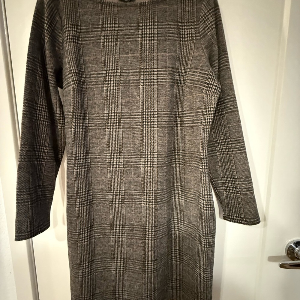 Ann Taylor Factory Long Sleeve Plaid Dress
